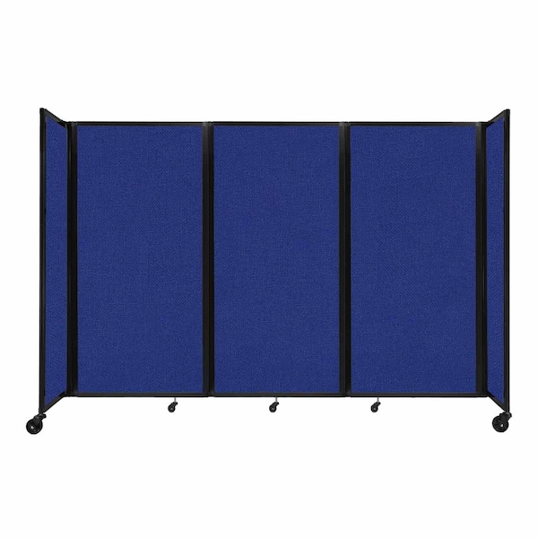 Room Divider 360 Folding Portable Partition 8'6" x 6' Royal Blue Fabric